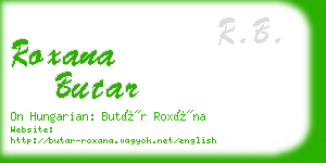 roxana butar business card